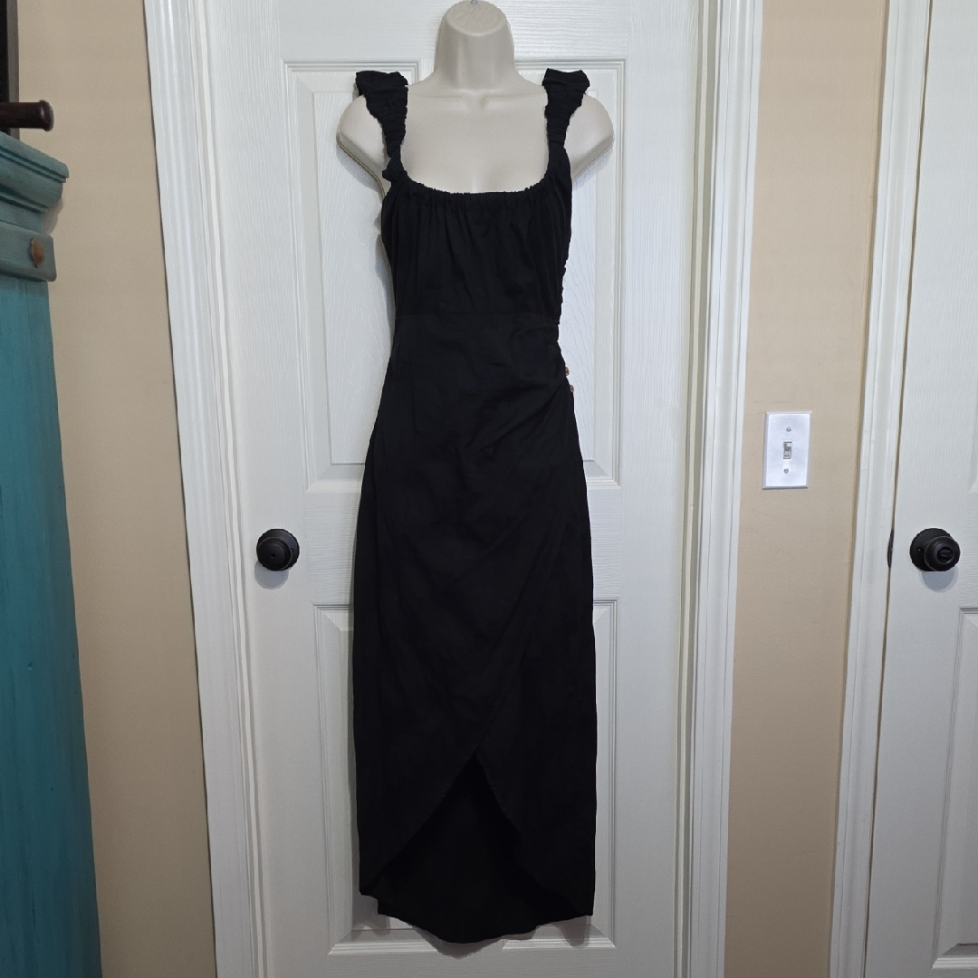 Free People Black Midi Dress